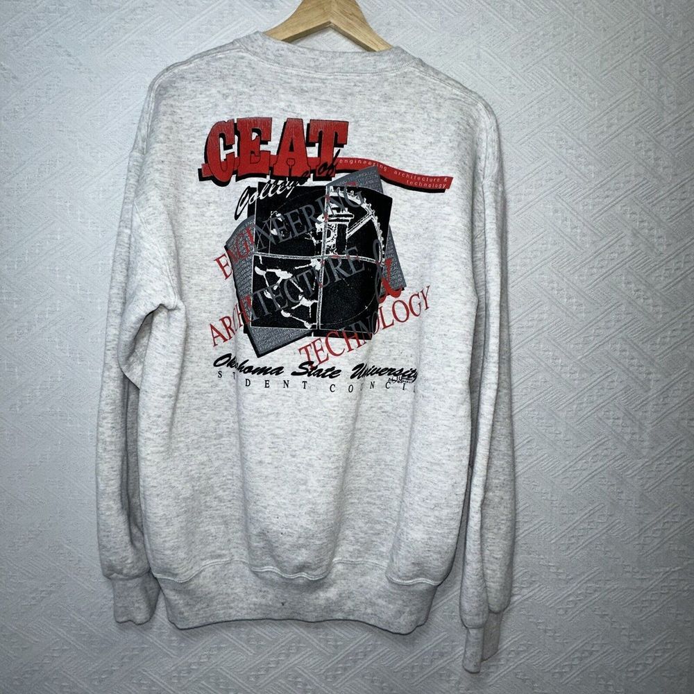 Vtg 80s Russel Athletic CEAT Oklahoma State Univ.‎ Student Council Sweater Sz XL